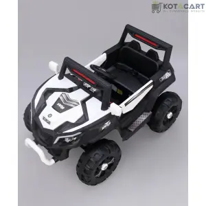 Electric Ride on for Kids | Battery Car For 1 to 7 Year Kids | Car For Kids with Swing Option, Music System, Spring Suspension and Remote Control- White | Same-Day Delivery in Delhi NCR