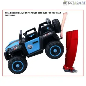 Electric Ride on for Kids | Battery Car For 1 to 7 Year Kids | Car For Kids with Swing Option, Music System, Spring Suspension and Remote Control- Blue | Same-Day Delivery in Delhi NCR