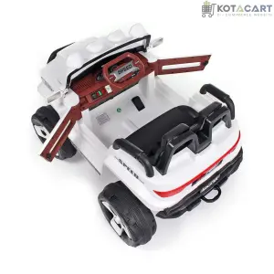 2023 4 Wheel Drive on 12v White Bugatti for Kids & Toddlers | Same-Day Delivery in Delhi NCR