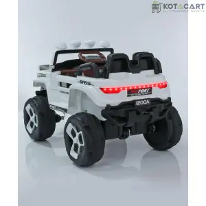 2023 4 Wheel Drive on 12v White Bugatti for Kids & Toddlers | Same-Day Delivery in Delhi NCR