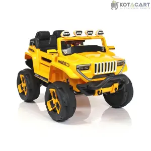 Jumbo-sized Ride-on Yellow 4x4 Battery Operated Bugatti Jeep for Kids | Same-Day Delivery in Delhi NCR