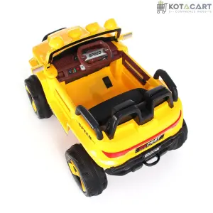 Jumbo-sized Ride-on Yellow 4x4 Battery Operated Bugatti Jeep for Kids | Same-Day Delivery in Delhi NCR