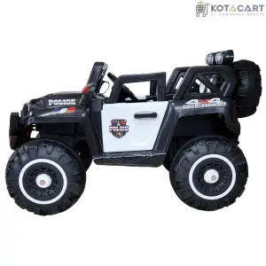 Electric Ride on for Kids | Battery Car For 1 to 7 Year Kids | Car For Kids with Swing Option, Music System, Spring Suspension and Remote Control- Black | Same-Day Delivery in Delhi NCR