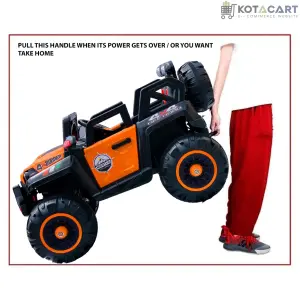 Electric Ride on for Kids | Battery Car For 1 to 7 Year Kids | Car For Kids with Swing Option, Music System, Spring Suspension and Remote Control- Red | Same-Day Delivery in Delhi NCR