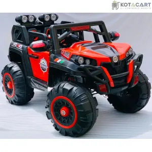 Electric Ride on for Kids | Battery Car For 1 to 7 Year Kids | Car For Kids with Swing Option, Music System, Spring Suspension and Remote Control- Red | Same-Day Delivery in Delhi NCR