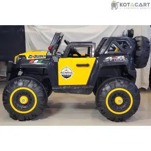 Electric Ride on for Kids | Battery Car For 1 to 7 Year Kids | Car For Kids with Swing Option, Music System, Spring Suspension and Remote Control- Yellow | Same-Day Delivery in Delhi NCR