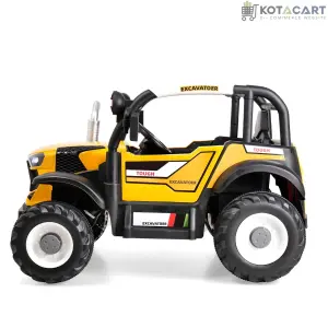 Battery Car for kids | Electric Ride-On Tractor Featuring Dual Control, Aged 2-9-Yellow | Same-Day Delivery in Delhi NCR