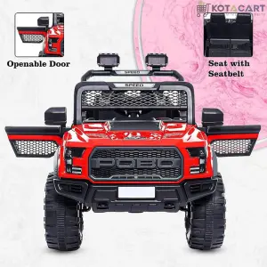 Battery Operated 4x4 Big Size Jeep 12V Battery Jeep Battery Operated Ride On -Red | Same-Day Delivery in Delhi NCR