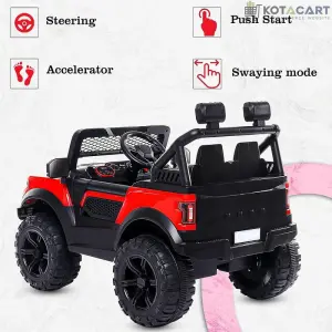 Battery Operated 4x4 Big Size Jeep 12V Battery Jeep Battery Operated Ride On -Red | Same-Day Delivery in Delhi NCR