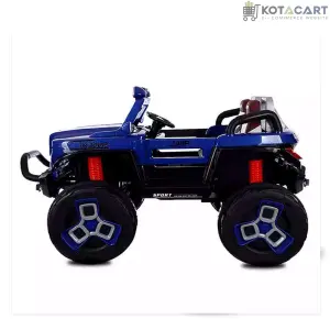 12V 4x4 Electric Blue Big Bdq 1200 Off road Jeep for Child | Music compatible | Spring Suspension & Seat Belt | Same-Day Delivery in Delhi NCR