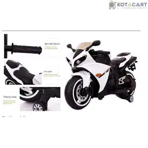 Electric R1 Bike For Kids | Bike For Child | R1 Bike For Kids | Age 1 to 8 Years - White | Same-Day Delivery in Delhi NCR