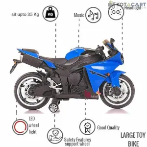 Electric R1 Bike For Kids | Bike For Child | R1 Bike For Kids | Age 1 to 8 Years - Blue | Same-Day Delivery in Delhi NCR