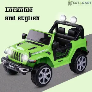 12V Rubicon 4x4 Electric Jeep for Kids | 3-point safety & ABS plastic Frame | Remote & Manual Drive | Same-Day Delivery in Delhi NCR