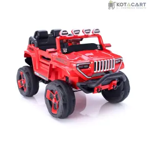 Jumbo-sized 12v 4 Wheel Drive Kids Electric Bugatti Jeep | Single Button start and 2 Point safety harness | Same-Day Delivery in Delhi NCR