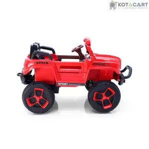 Jumbo-sized 12v 4 Wheel Drive Kids Electric Bugatti Jeep | Single Button start and 2 Point safety harness | Same-Day Delivery in Delhi NCR