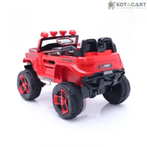 Jumbo-sized 12v 4 Wheel Drive Kids Electric Bugatti Jeep | Single Button start and 2 Point safety harness | Same-Day Delivery in Delhi NCR