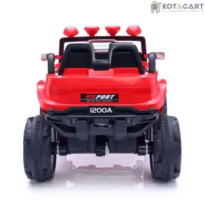 Jumbo-sized 12v 4 Wheel Drive Kids Electric Bugatti Jeep | Single Button start and 2 Point safety harness | Same-Day Delivery in Delhi NCR