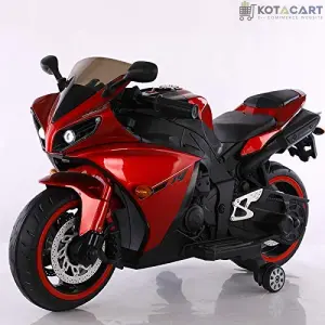 Battery Operated Car For Kids |Yamaha  R1  Electric Sports Bike for Kids | R1 Bike with Operated,Music System,Working Lights,Training Wheels - Red For 2 to 6 Year | Same-Day Delivery in Delhi NCR