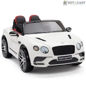 Licensed Bentley GT Super Sports Kids Car White | Same-Day Delivery in Delhi NCR