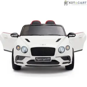 Licensed Bentley GT Super Sports Kids Car White | Same-Day Delivery in Delhi NCR