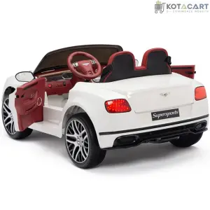 Licensed Bentley GT Super Sports Kids Car White | Same-Day Delivery in Delhi NCR