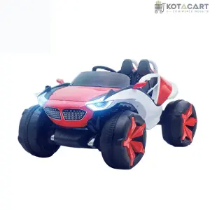 4x4 Big Wheels Electric Jeep in Blue and Red | Ride on Jeep | Same-Day Delivery in Delhi NCR