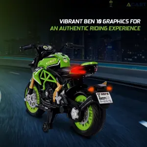 Kotacart | Exclusive Officially Licensed Ben 10 Big Ride-On Bike 12 Volt for Kids | Same-Day Delivery in Delhi NCR