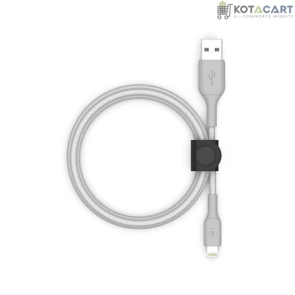 Lightning to USB-A Cable + Strap, Silver