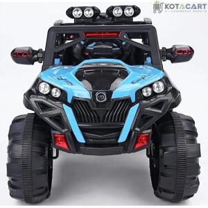 Electric Ride on for Kids | Battery Car For 1 to 7 Year Kids | Car For Kids with Swing Option, Music System, Spring Suspension and Remote Control- Blue | Same-Day Delivery in Delhi NCR