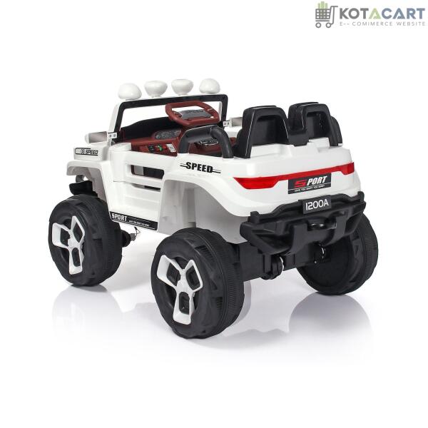 2023 4 Wheel Drive on 12v White Bugatti for Kids & Toddlers | Same-Day Delivery in Delhi NCR - Image 7