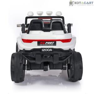 2023 4 Wheel Drive on 12v White Bugatti for Kids & Toddlers | Same-Day Delivery in Delhi NCR