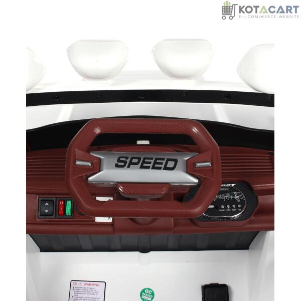 2023 4 Wheel Drive on 12v White Bugatti for Kids & Toddlers | Same-Day Delivery in Delhi NCR - Image 13