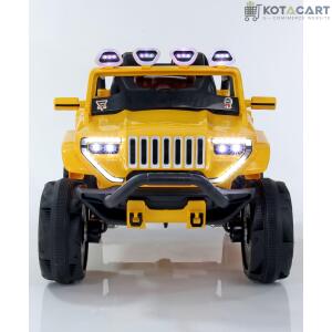 Jumbo-sized Ride-on Yellow 4x4 Battery Operated Bugatti Jeep for Kids | Same-Day Delivery in Delhi NCR