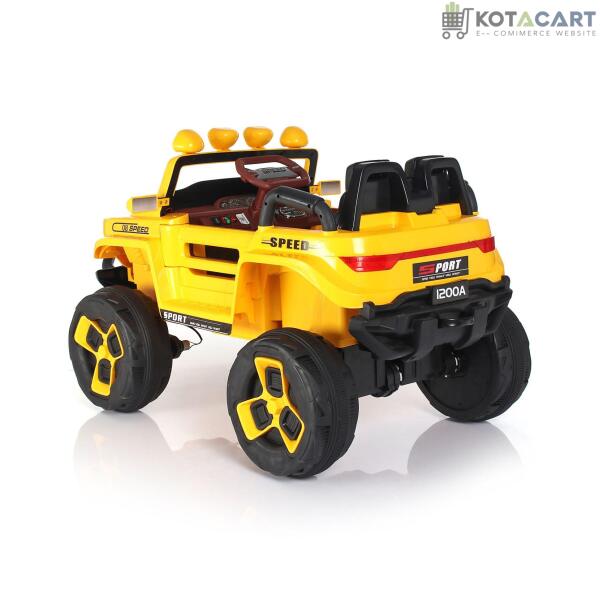 Jumbo-sized Ride-on Yellow 4x4 Battery Operated Bugatti Jeep for Kids | Same-Day Delivery in Delhi NCR - Image 8