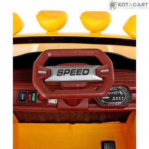 Jumbo-sized Ride-on Yellow 4x4 Battery Operated Bugatti Jeep for Kids | Same-Day Delivery in Delhi NCR