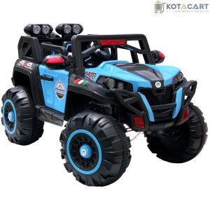 Electric Ride on for Kids | Battery Car For 1 to 7 Year Kids | Car For Kids with Swing Option, Music System, Spring Suspension and Remote Control- Blue | Same-Day Delivery in Delhi NCR