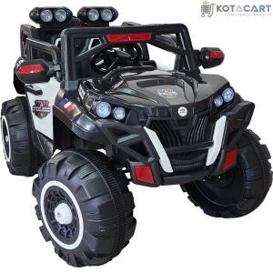 Electric Ride on for Kids | Battery Car For 1 to 7 Year Kids | Car For Kids with Swing Option, Music System, Spring Suspension and Remote Control- Black | Same-Day Delivery in Delhi NCR