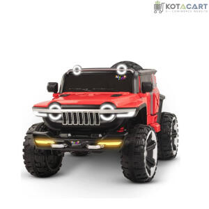 Rechargeable 4x4  Battery Operated Monster Jeep Ride On Kids Jeep with Light, Music, Rechargeable Battery Operated Jeep for Kids Drive (Red) Age 1 to 7 Years | Same-Day Delivery in Delhi NCR