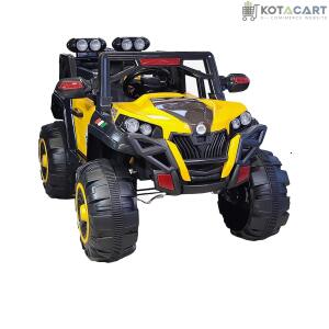 Electric Ride on for Kids | Battery Car For 1 to 7 Year Kids | Car For Kids with Swing Option, Music System, Spring Suspension and Remote Control- Yellow | Same-Day Delivery in Delhi NCR