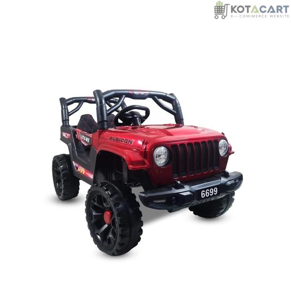 Battery Operated Car For Kids |Electric Ride on Jeep for Kids with Music, Led Lights, Swing, Bluetooth Remote and 12V Battery Operated Car for 1 to 4 Years Children to Drive (Metallic Red) | Same-Day Delivery in Delhi NCR