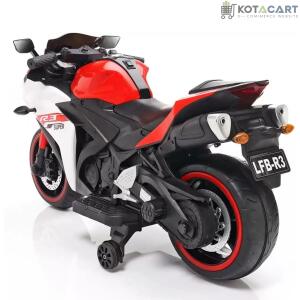 Battery Operated Bike For Kids| R3 Mountain Battery Operated Ride On Motor Bike for Kids, 2 to 7 Years, Red & White | Same-Day Delivery in Delhi NCR