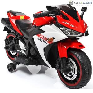 Battery Operated Bike For Kids| R3 Mountain Battery Operated Ride On Motor Bike for Kids, 2 to 7 Years, Red & White | Same-Day Delivery in Delhi NCR