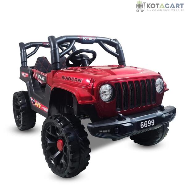 Battery Operated Car For Kids |Electric Ride on Jeep for Kids with Music, Led Lights, Swing, Bluetooth Remote and 12V Battery Operated Car for 1 to 4 Years Children to Drive (Metallic Red) | Same-Day Delivery in Delhi NCR - Image 3