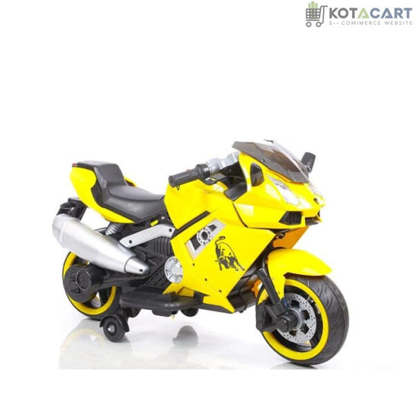 Rechargeable bike for kids| Battery operated bike for kids  12V Battery Operated Ride on Bike for Kids with Hand Race, Music and Lights in Wheels Suitable for Boy | Girls of Age 2 to 6 Years -Yellow | Same-Day Delivery in Delhi NCR