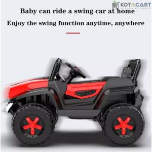 Battery Operated Ride on Jeep for Kids with Music, Lights and Swing- Electric Remote Control Ride on Jeep for Children to Drive of Age 1 to 6 Years-Matelic Red | Same-Day Delivery in Delhi NCR