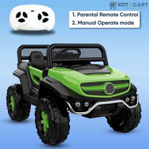 Battery Operated Ride on Jeep for Kids with Music, Lights and Swing- Electric Remote Control Ride on Jeep for Children to Drive of Age 1 to 6 Years-Green | Same-Day Delivery in Delhi NCR