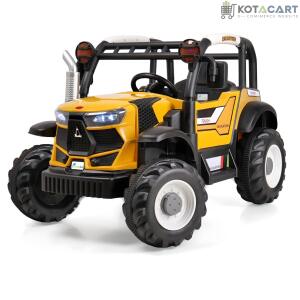 Battery Car for kids | Electric Ride-On Tractor Featuring Dual Control, Aged 2-9-Yellow | Same-Day Delivery in Delhi NCR