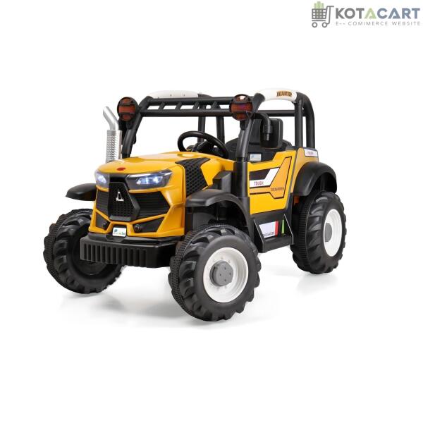 Battery Car for kids | Electric Ride-On Tractor Featuring Dual Control, Aged 2-9-Yellow | Same-Day Delivery in Delhi NCR