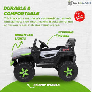 Battery Operated Ride on Jeep for Kids with Music, Lights and Swing- Electric Remote Control Ride on Jeep for Children to Drive of Age 1 to 6 Years-Multi White | Same-Day Delivery in Delhi NCR