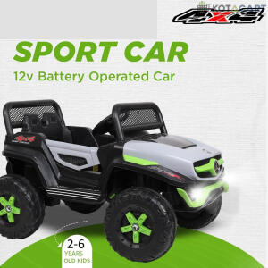 Battery Operated Ride on Jeep for Kids with Music, Lights and Swing- Electric Remote Control Ride on Jeep for Children to Drive of Age 1 to 6 Years-Multi White | Same-Day Delivery in Delhi NCR